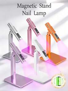 5 Colors Handheld Display Screen Nail Lamp, Rechargeable Fast-Drying Mini Nail Lamp, Portable LED Nail Lamp For Quick Curing, Suitable For Home Use - Multicolor - View 3