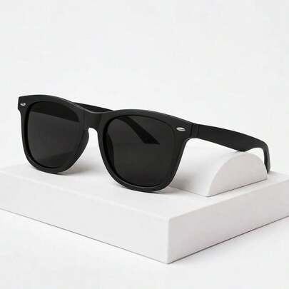 Óculos de Sol Retrô Wayfarer Lentes Escuras