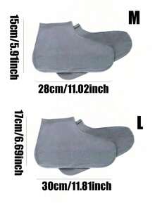 1/3 Pairs Thin Silicone Insoles, Suitable For Latex Shoe Covers, Waterproof, Neutral Design, Convenient For Outdoor Use, Ideal Shoe Covers For Rainy Days - Multicolor - View 3