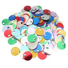 140pcs 20mm Large Hole Flat Round Iridescent Sequins, Loose Sequins With 5mm Large Hole, Suitable For Handmade Crafts, Art, Jewelry Making, Sewing, Embroidery, Party Decoration, Decorating Clothes, Shoes And Hats, Crafts, Sewing Decoration, And Wedding And Christmas Decoration (20g Is Approximately 140pcs) - 20 Grams - View 2