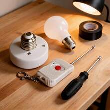Practical Wireless Remote Control Lamp Kit, Unisex, For Home And Garage - White - View 5