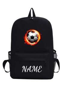 This Spacious And Lightweight Soccer Print Backpack Is Perfect For School, Work, And Leisure. It Features Adjustable Shoulder Straps And... - Multicolor - View 31