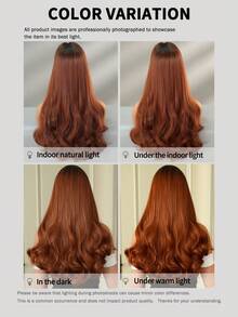 7JHH WIGS Long Body Wave Wigs For Women 24-Inch Wavy Curly Wig With Bangs, Synthetic Heat-Resistant Fiber Fluffy Wig For Daily Wear, Music Festival Party Use( Red Copper, Linen Gold, Pale Blonde ) - Multicolor - View 8