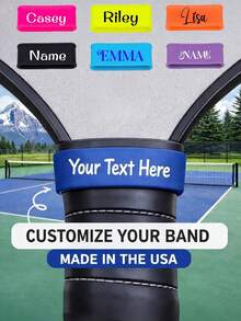 Personalized Pickleball Paddle Grip Tape: Customizable Grip Accessories And Handle Wrap - Customizable Name Or Text; Rubber Grip - Ideal Gift For Tennis Rackets, Badminton Rackets And Fishing Rods; Universal Non-Slip Replacement Grip Tape - Multicolor - View 9