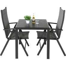 Garden Table 75x75cm, Weatherproof WPC Square Patio Table With Aluminium Frame, Rustproof Lightweight Outdoor Bistro Table For Garden, Balcony, Deck - Black - View 5