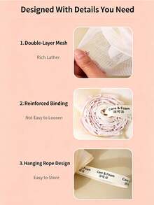 1PC/6PCSlegant Rose‑Shaped Bath Sponge Mesh Loofah, Soft Floral Body Shower Ball, Rich‑Foam Bathing Accessory With Hanging Loop, Gentle Exfoliating Shower Scrubber For Body Cleaning, Lovely Bathroom Supply For Home Daily Bath Use - Multicolor - View 10