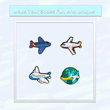 Random 10/30/50Pcs Car Airplane Transportation Series Shoe Charms For Sandals, Shoe Decoration Premium Quality Popular Charms Accessories Great Gift - Multicolor - View 6