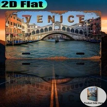 2D Flat Print, 1pc, Vintage Venice Sign Plate, Retro Urban Style, Travel Enthusiast Gift, Souvenir Gift, Suitable For Entryway Wall And Living Room Decor, For Decorative Use Only (Random Style) - A - View 5