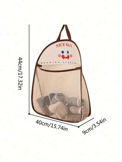 Hanging Door Curtain Mesh Storage Bag, Miscellaneous Storage Bag, Breathable Washable Fabric Organizer Bag, Wall-Mounted Underwear & Sock Sorting Bag