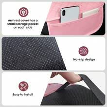 Car Middle Center Console Cover With 2 Storage, Car Booster Pack,Universal Microfiber Leather Car Armrest Cover Cushion For For Most Vehicles, Memory Foam Comfort Stylish Leather Scratch-Resistant Car Armrest Box - 彩色 - 查看 5