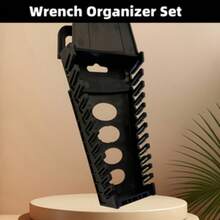 Heavy Duty Wrench Storage Rack, 12-Slot Tool Holder, Suitable For SAE And Metric Wrenches, Space-Saving, Ideal For Toolbox, Garage, And Automotive & Motorcycle Repair - 1pc Black 12-slot - View 5