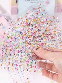 24pcs PET Film Cutting Stickers Mini Icons For Books Decor Materials Journal DIY Collages - B - View 1