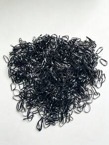 500入純色一次性兒童髮圈，不傷髮質，嬰兒髮圈，女孩簡約基礎小髮圈 - 彩色 - 查看 2