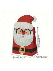4pcs/1pc Christmas Gift Bag Set - Featuring Santa Claus, Snowman, Reindeer And Elf Patterns; Suitable For Christmas Party Gift Wrapping, Winter Theme Event Party Favors, Christmas Dinner Souvenirs, Etc. - One Size Fits All - View 3