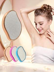 1pc Crystal Hair Removal Device, Unisex, Reusable, Painless Exfoliating Depilatory Tool (No Shaving Required), Magical Leg Hair Cooling Device, Also Suitable For Back, Arms And Legs - Multicolor - View 2