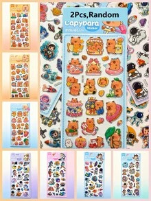 Colorful 3D Epoxy Resin Stickers - Solid Stickers - Theme, Exquisite Appearance, Strong 3D Effect, Waterproof Self-Adhesive Decorative Stickers, Comfortable Touch, Rich Decorative Atmosphere, Suitable For DIY Decoration, Toys, Instruction Manuals, Diaries, Notebooks, Laptops, Phone Cases And More. - Multiple Colors Available [Style/Base Card Random] - View 10