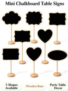 Creative Mini Chalkboard Sign, Desktop Decor Chalkboard Marker, Small Desktop Message Board Ornament, Wedding, Party, Bar, Home Decor, Event Scene Arrangement Table Signage - Multicolor - View 7