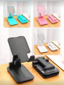 Suporte para Telefone, Suporte Dobrável para Telefone, Acessórios para Telefone, Suporte Portátil Extensível para Tablet e Telefone, Acessórios para Mesa de Escritório, Suporte Portátil para Telefone, Acessórios para Mesa de Escritório, Suporte, Decorações de Mesa para Todos os Smartphones - Multicolorido - Visão 9