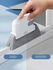 1pc Multi-Function Window Gap Slot Narrow Cleaning Brush, Sliding Door Track Dusting Tool, Suitable For Window Sill, Door Track, Kitchen, Bathroom - Multicolor - View 3