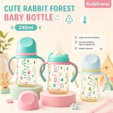 1 buah Botol PP 240ml/8oz, Mudah Digenggam, Tahan Panas, Ringan, Cocok untuk Botol Kelinci Lucu untuk Anak Kecil - MultiWarna - View 1