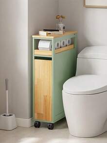 SoBuy | Rolling Storage Cart With Drawers | Slim Utility Trolley On Wheels For Kitchen Bathroom Small Spaces | 50*20*79 Cm | Load Capacity 22 Kg - Green - View 7