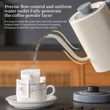 Swan-Neck Handheld Brewing Electric Kettle, 304 Stainless Steel, 600W Fast Heating, 27oz Capacity, Intelligent Temperature Control, Compact Coffee & Tea Maker,800ml - US B Type Plug(110-127V) - View 5