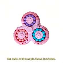 1pc Cool 2-In-1 Gyro Magic Bean Toy, An Interactive Double-Sided Puzzle Game That Helps Improve Focus, Enhance Attention, Stimulate Imagination, And Fine Motor Skills. - Multicolor - View 12