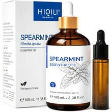 Minyak Esensial Peppermint Hijau HIQILI 10/30/100mL, Aroma Mint Segar dan Dingin, Cocok untuk Diffuser Aromaterapi, Humidifier, Pijat Kulit dan Rambut, SPA, Pembuatan Lilin dan Sabun Buatan Tangan - Tanaman permen - View 2