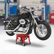 Motorrad-Hebebühne 160 Kg Hydraulische Hebebühne Höhe 30,5 - 80 Cm Motorradheber - Schwarz+Rot - Übersicht 4