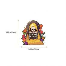 50PCS Cartoon Skeleton Graffiti Stickers Halloween Stickers Halloween Funny Decorations Vinyl Waterproof Stickers For Water Bottle,Computer,Laptop,Phone,Luggage,Notebook,Fridge - Multicolor - View 4