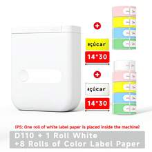 Impresora de Etiquetas Portátil Mini ORICO con Cinta de Etiquetas, Impresora de Etiquetas Térmica Pequeña para Etiquetas, Notas Adhesivas, Listas de Tareas, Manualidades DIY, Etiquetas de Nombre, Esencial para Regreso a la Escuela - Blanco - Ver 14