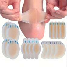 20PCS Heel Pads Anti-Friction Foot Protector: Suitable For Outdoor, Sports, Travel, Home, Office, School, Heel Pads, Shoe Inserts, Pain Relief And Foot Care Adhesive Plastic Pads - Transparent - View 2