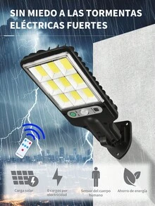 1/2pc Smart Outdoor Solar Light, 3 Lighting Modes, Motion Sensor, Auto On/Off, Remote Control, LED Solar Light For Garden, Patio, Pathway, Driveway, Lawn, Patio Lighting. - With Remote Control - View 6