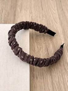 1pc Vintage Pleated Headband, Comfortable & Non-Slip, Suitable For Commuting, Daily Outings, Dating, Dressing Up - Multicolor - View 7