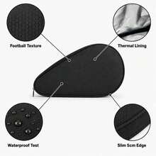 GET MOVING Padel Tennis Racket Bag Sleeve Cover, Football Pattern Oxford Fabric With Aluminum Foil Lining, Waterproof And Thermal Insulation - Black - View 8