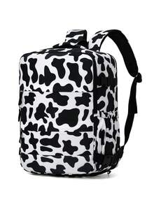 myco bags Fashion Cow Print Travel Backpack, TSA Lock Laptop Backpack, 6.34 Gallon Carry-On Bag With Shoe Compartment, Suitable For Business Travel And Daily School Use - Multicolor - View 9