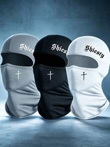 1 pieza/2 piezas Máscara facial de malla con protección solar, gorro tipo balaclava con cuello integrado, protección UV, gorro de ciclismo y máscara facial, adecuado para salidas diarias, viajes de primavera, viajes, etc. - Estilo J - Ver 20