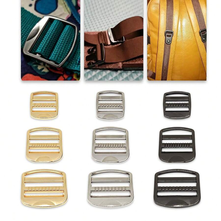 SinHo Zinc Alloy Ladder Lock Buckles Non-Slip Webbing Strap Adjusters Rustproof Metal Slide Premium Buckles For Backpack Gear Repair