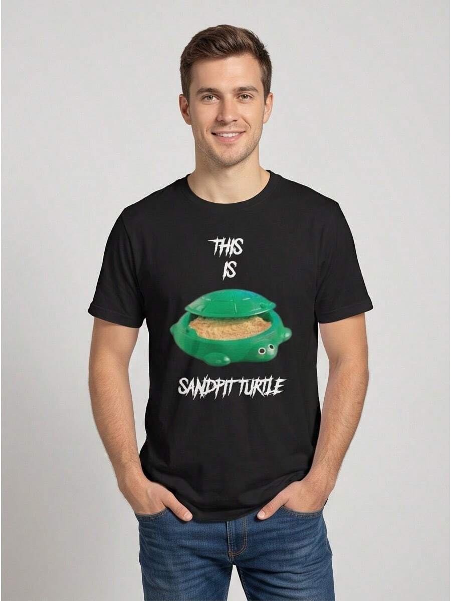 Men T-Shirts - 黑色 - 查看 1