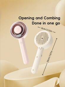 Pet Hair Removal Steam Brush - 3-In-1 Spray Grooming Brush, Suitable For Dogs And Cats - Self-Cleaning Spray Brush, Softens Hair And Reduces Static - Suitable For Long And Short Haired Pets During Bathing - View 3