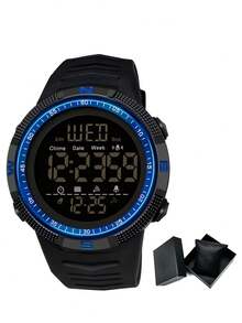 SANDA. SANDA Single Display Digital Watch For Men, Fashion Student Wristwatch With Luminous & Waterproof Function - one-size - View 13
