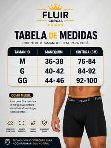 Kit com 3 Cuecas Boxer Ciclista Lisa Box Masculino Adulto Forro 100% Algodão Conforto e Qualidade. - Multicolorido - Visão 7