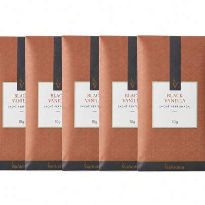 Kit 5 Sachês Perfumado Via Aroma 10g Aromatizador para Gavetas Armários Closet Carro Diversas Fragrâncias