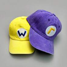 Hasbro 1pc Super Brothers Washed Pony Baseball Cap, Cartoon Casual Hat, Summer Fashion Embroidered Letter Sun Protection Hat, Unisex, Perfect For Hip-Hop Style - View 4