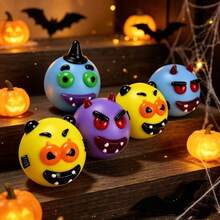 Halloween Devil Squishy Toy, Cute Monster Stress Relief Squeeze Ball, Soft TPR Fidget Toy, Children's Halloween Party Gift, 4 Styles Available - Multicolor - View 6
