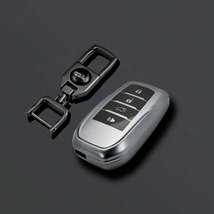 TPU Car Remote Key Fob Cover Protective Case Compatible With Toyota CHR Hilux Fortuner Land Cruiser 200 Camry Corolla Crown RAV4 Highlander Series Accessories - Grey TPU - View 1