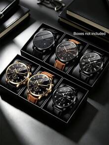 3/6pcs Men's Watch Set Versatile, Suitable For Daily Wear, Best Gift Choice For Father/Boyfriend, Couple Watches - Multicolor - View 2