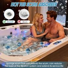 4/2/1pc Hot Tub Dirt Absorber Pack, Hot Spring And Swimming Pool Dirt Removal Ball, Dirt Sponge, Oil Absorbing Sponge For Hot Tub Filter, Hot Tub Cleaning Filter Sponge, Swimming Pool Hot Spring Oil Absorbing Sponge, Hot Tub Accessories, Perfect For Summer Pool Theme Party - Spherical - View 5
