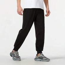 Celana PUMA Pria Hitam Basic Sporty Kasual Bernapas Nyaman dengan Tali Pengikat - Hitam - View 3
