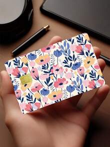 1pc Floral Credit Card Sticker Privacy Protection Card Skin, Flower Holiday Birthday Gift PVC Material Anti-Fingerprint Anti-Scratch Wear-Resistant Card Sleeve, Suitable For Men, Women, Couples, Small Chip Card, Bank Card Decoration Sticker, Credit Card, Transportation Card, Student Campus Card Personalized DIY - Type a - View 1
